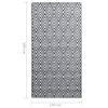 vidaXL Outdoor Carpet ARAKIL White and Black 120x180 cm PP
