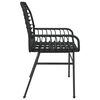 vidaXL Garden Chairs 2 pcs Black Poly Rattan