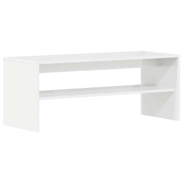 vidaXL TV Cabinet High Gloss White 100x40x40 cm Engineered Wood