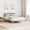 vidaXL Bed Frame Light Grey 140 x 200 cm Solid Pine Wood
