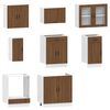 vidaXL 8 Piece Kitchen Cabinet Set Kalmar Brown Oak Engineered Wood