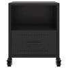 vidaXL Bedside Cabinet Black 36x39x43.5 cm Steel