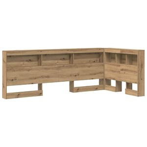 vidaXL Storage Headboard with Shelf Artisan Oak 80 cm Engineered Wood