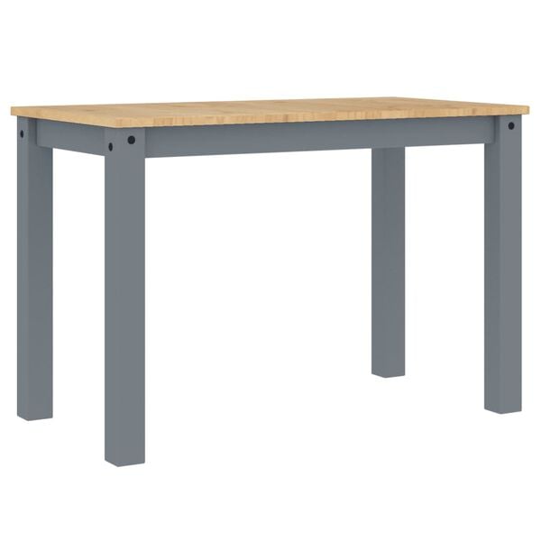 vidaXL Dining Table Panama Grey 112x60x75 cm Solid Wood Pine