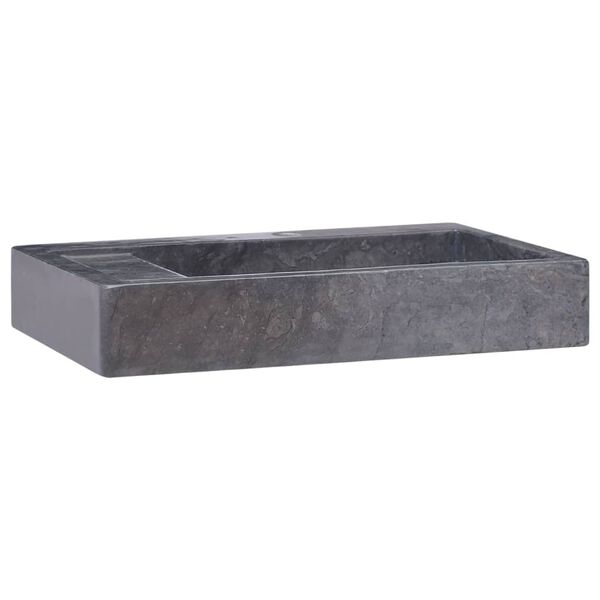 vidaXL Sink Black 58x39x10 cm Marble