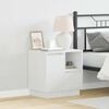 vidaXL Bedside Cabinet White 50 x 34.5 x 50 cm Engineered wood