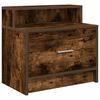 vidaXL Bedside Cabinets with Drawer 2 pcs Smoked Oak 51x31x47 cm