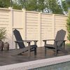 vidaXL Garden Adirondack Chairs 2 pcs HDPE Anthracite