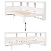 vidaXL Bookcase Bed without Mattress White 90x190 cm Single Solid Wood Pine