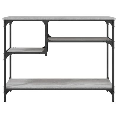 vidaXL Console Table with Shelves Grey Sonoma 100x35x75 cm