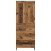 vidaXL Highboard with Drawer 2 pcs Old Wood Engineered Wood