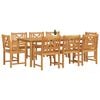 vidaXL Garden Dining Set 9 pcs Brown Solid Acacia Wood