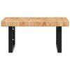vidaXL Basin Shelf Wall Mounted Steel and Solid Wood Oak
