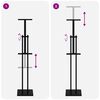vidaXL Trade Show Displays 2 pcs Black 26.5 x 26.5 x 150 cm Steel