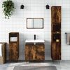 vidaXL Bathroom Cabinet Smoked Oak 65x33x60 cm Engineered Wood