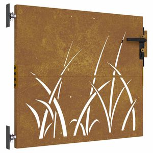 vidaXL Garden Gate with Lock Black 85 x 100 cm Powder-coated steel
