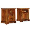 vidaXL Bedside Cabinet 2 pcs 40x30x50 cm Solid Acacia Wood