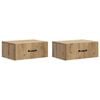 vidaXL Wall-Mounted Bedside Cabinet 2 pcs Artisan Oak