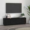 vidaXL TV Cabinet Black 156x37x45 cm Solid Wood Pine