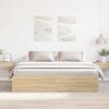 vidaXL Bed Frame without Mattress Sonoma Oak 200x200 cm