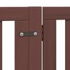 vidaXL Dog Gate with Door Foldable 10 Panels Brown 800 cm Poplar Wood
