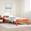 vidaXL Bed Frame without Mattress Wax Brown 75x190 cm Small Single Solid Wood Pine