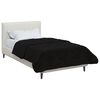 vidaXL Summer Duvet Black 140 x 200 cm Microfiber and Teddy fleece