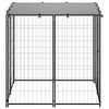 vidaXL Dog Kennel Black 110x110x110 cm Steel