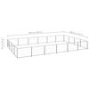 vidaXL Dog Kennel Silver 24 m&sup2; Steel