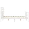 vidaXL Bed Frame without Mattress White 140x190 cm Solid Wood