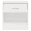 vidaXL Bedside Cabinets 2 pcs with Drawer High Gloss White