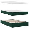 vidaXL Ottoman Bed with Mattresses Dark Green 120x200cm Velvet