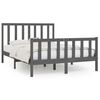 vidaXL Bed Frame without Mattress Grey 140x200 cm Solid Wood