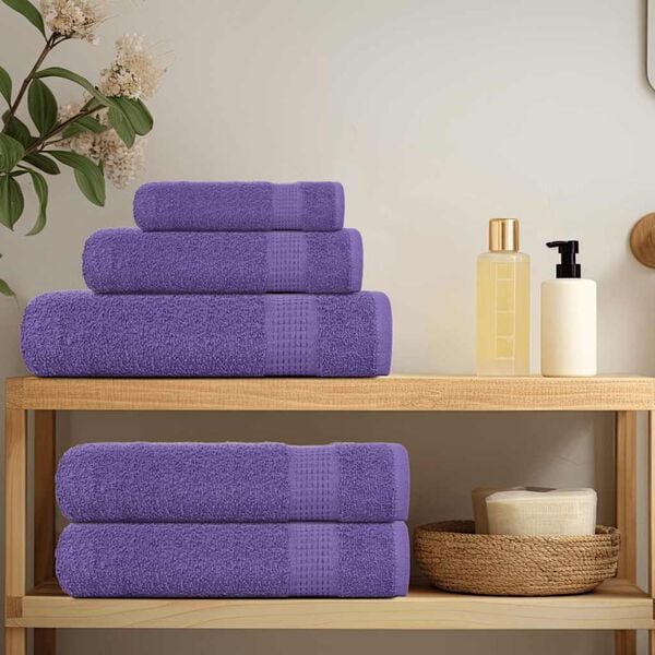 vidaXL Towels 4 pcs "FROGN" Purple 100x200 cm 100% Cotton