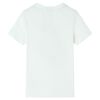 Kids' T-shirt with Short Sleeves Ecru 140