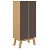 vidaXL Shoe Cabinet OLDEN Grey and Brown 55x35x120cm Solid Wood Pine