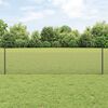 vidaXL Fence with Post Grey 0.5 x 50 m Steel and PVC