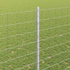 vidaXL Fence with Post Silver 1.4 x 10 m Steel