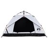 vidaXL Camping Tent Dome 3-Person White Blackout Fabric Quick Release