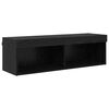 vidaXL TV Wall Units with LED with LED 5 pcs Black Oak Engineered Wood