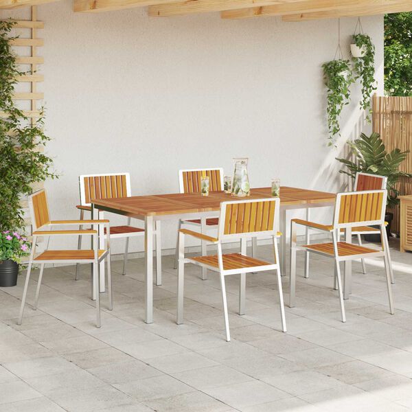 vidaXL GardenChair 6 pcs Brown 56x54.5x87cm SolidAcaciawood