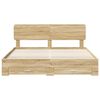 vidaXL Bed Frame with Drawer Sonoma Oak 200 x 200 cm Engineered Wood
