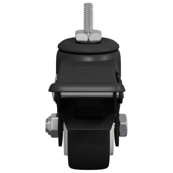 vidaXL Casters 2 pcs Black M6 x 37 mm Iron and Nylon