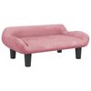 vidaXL Dog Bed Pink 70x40x24 cm Velvet