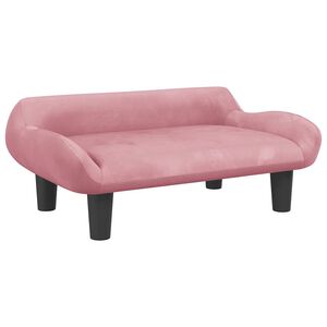 vidaXL Dog Bed Pink 70x40x24 cm Velvet