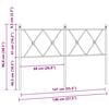 vidaXL Metal Replace Headboard White 140cm