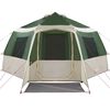 vidaXL Cabin Tent with Roof Green and White 405 x 405 x 273 cm