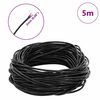 vidaXL Leather Cord Black &Oslash;2 mm x 5 m Leather