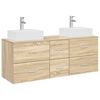 vidaXL Bathroom Cabinet Set 3 pcs Sonoma Oak 129 x 41 x 79.5 cm