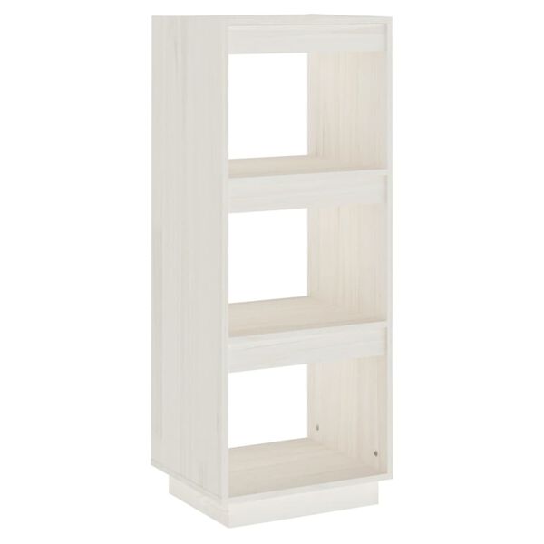 vidaXL Book Cabinet/Room Divider White 40x35x103 cm Solid Pinewood